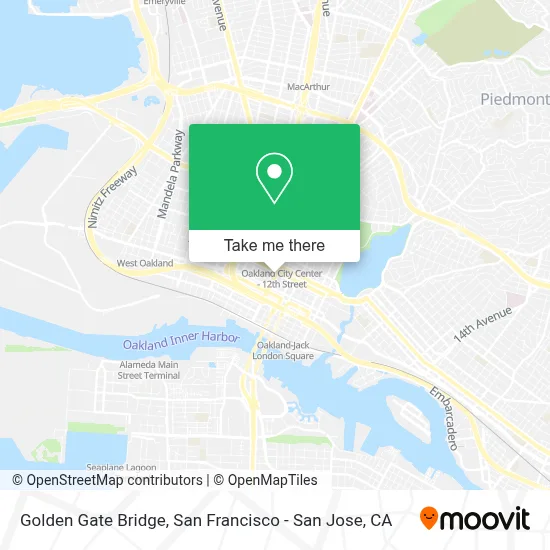 Golden Gate Bridge map