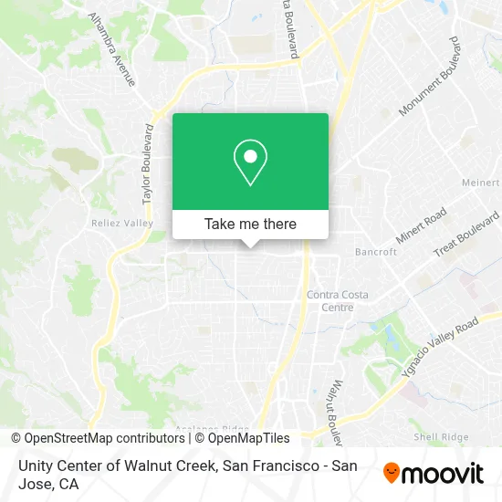 Unity Center of Walnut Creek map