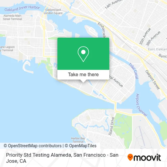 Priority Std Testing Alameda map