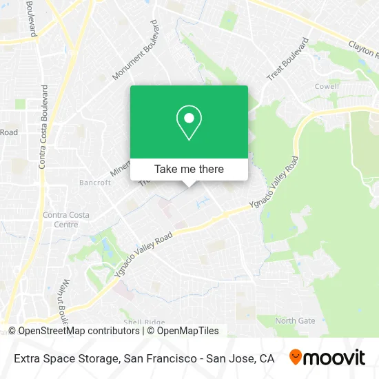 Extra Space Storage map