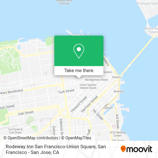 Rodeway Inn San Francisco-Union Square map