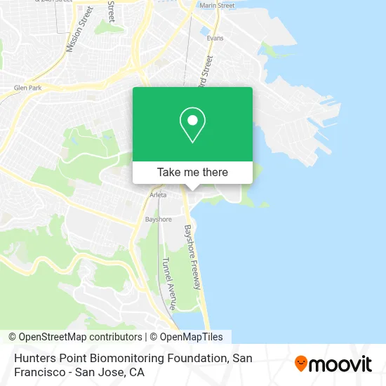 Hunters Point Biomonitoring Foundation map