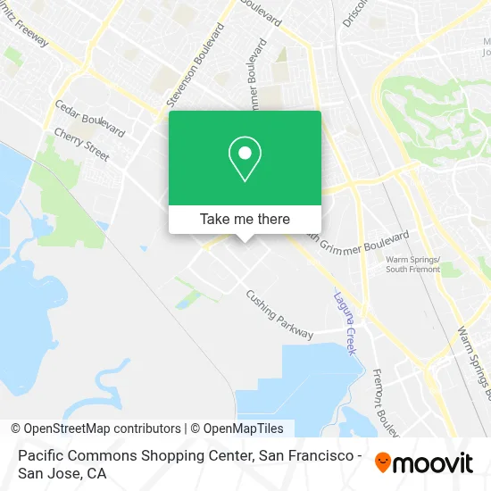 Pacific Commons Shopping Center map