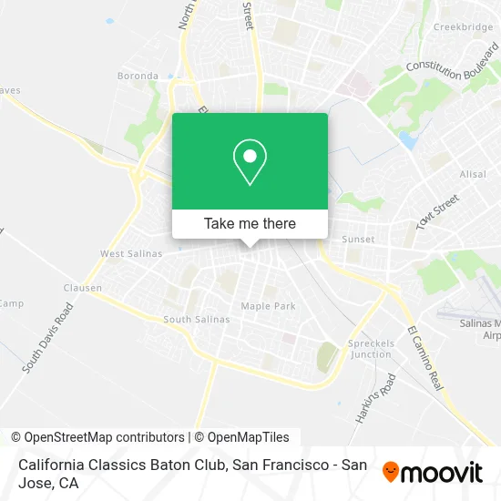 California Classics Baton Club map