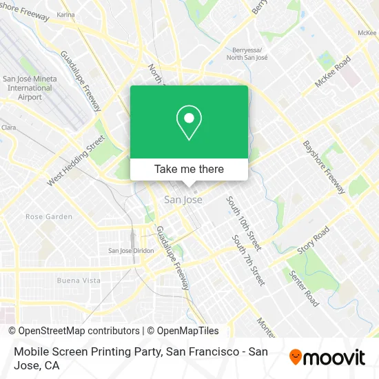 Mobile Screen Printing Party map