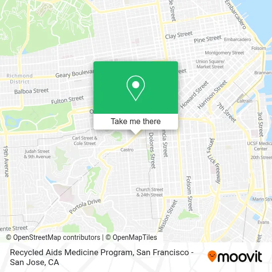 Recycled Aids Medicine Program map
