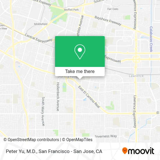 Peter Yu, M.D. map