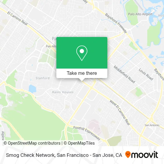 Smog Check Network map