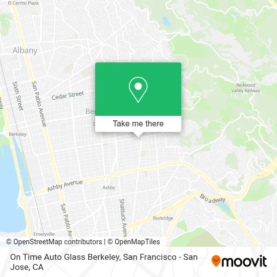 On Time Auto Glass Berkeley map