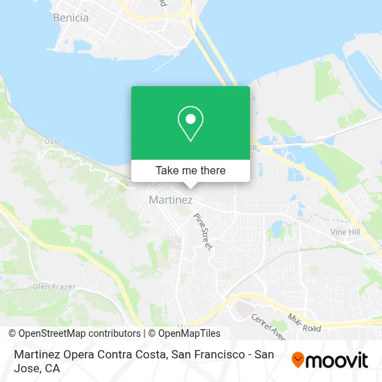 Martinez Opera Contra Costa map