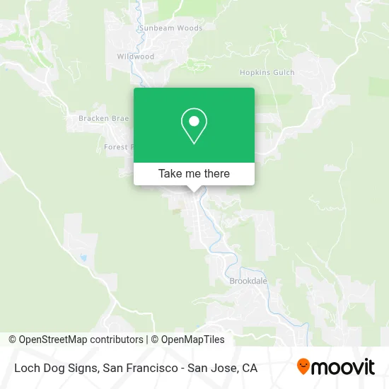 Loch Dog Signs map