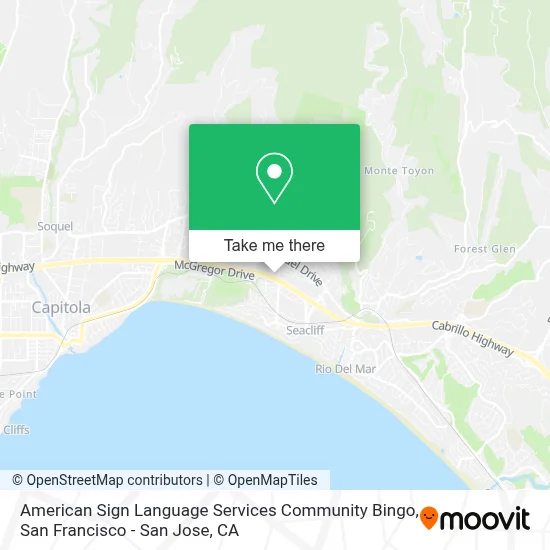 American Sign Language Services Community Bingo map