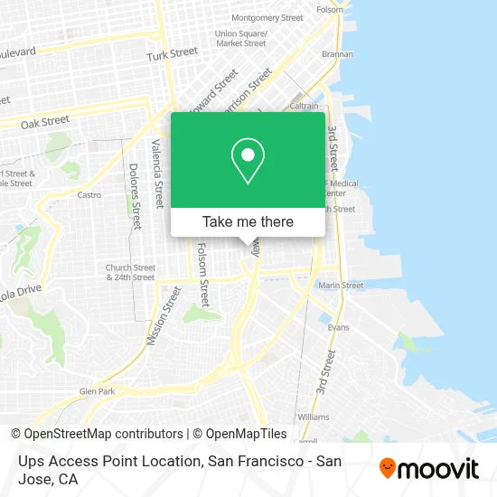 Ups Access Point Location map