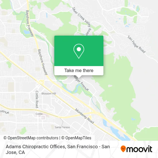 Adams Chiropractic Offices map
