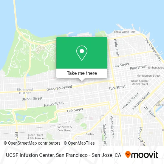 UCSF Infusion Center map