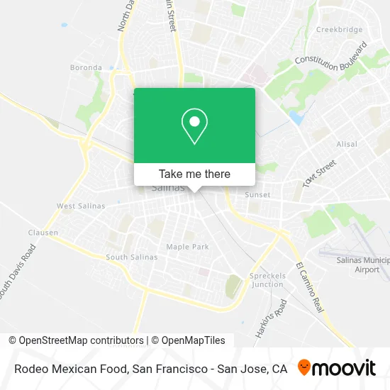 Rodeo Mexican Food map