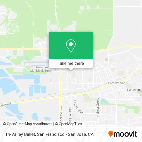 Tri-Valley Ballet map