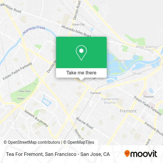 Tea For Fremont map