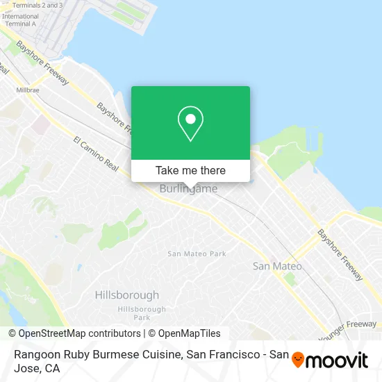 Rangoon Ruby Burmese Cuisine map