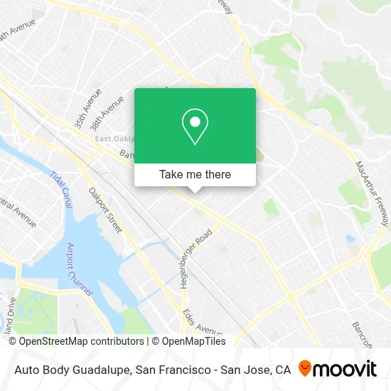 Auto Body Guadalupe map