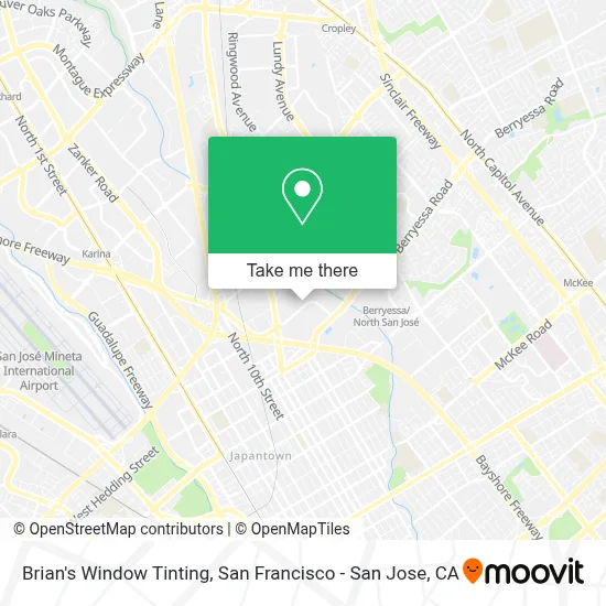 Brian's Window Tinting map