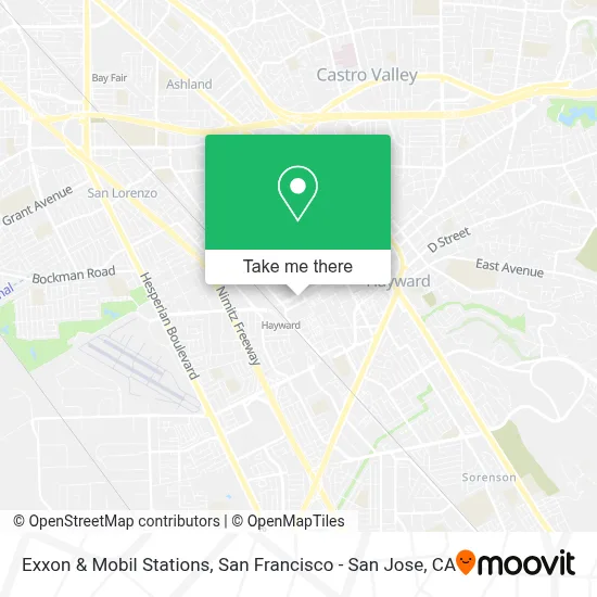 Exxon & Mobil Stations map