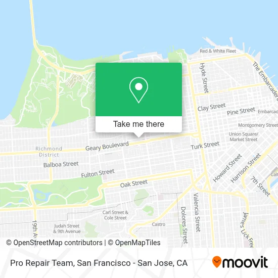 Pro Repair Team map