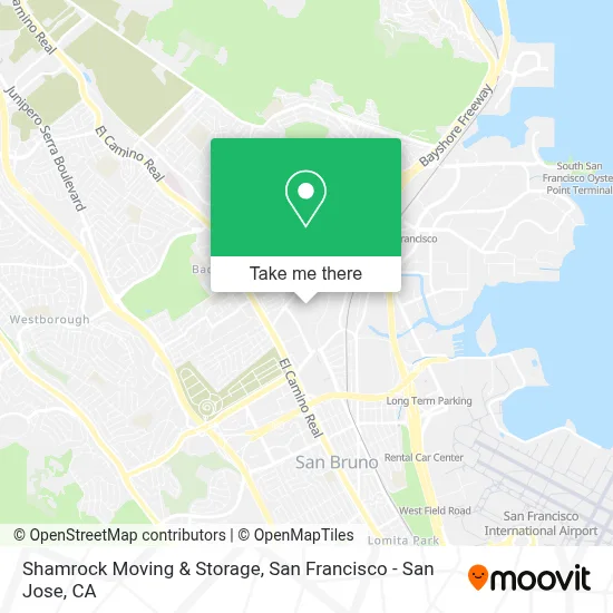 Shamrock Moving & Storage map