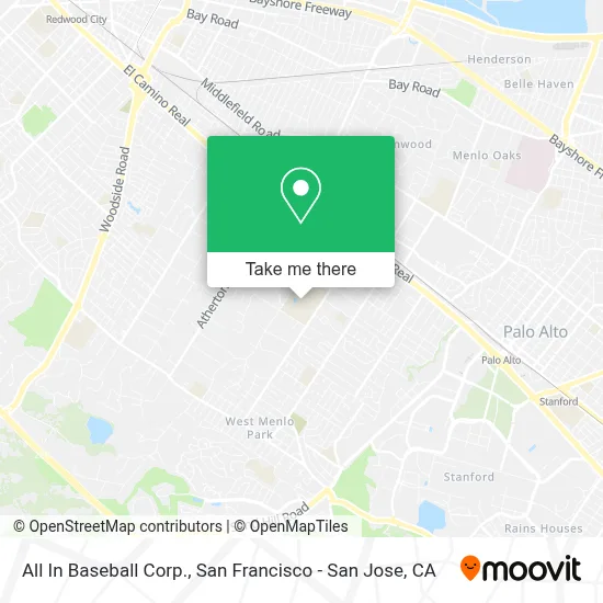 All In Baseball Corp. map