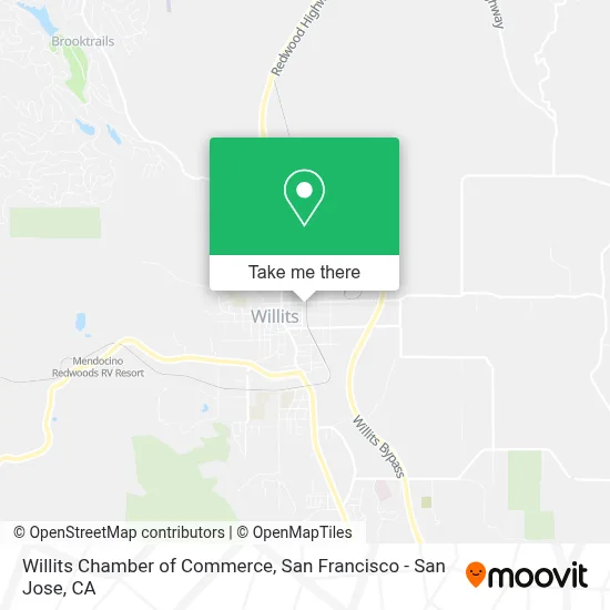 Willits Chamber of Commerce map