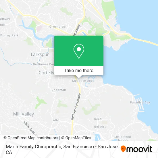 Marin Family Chiropractic map