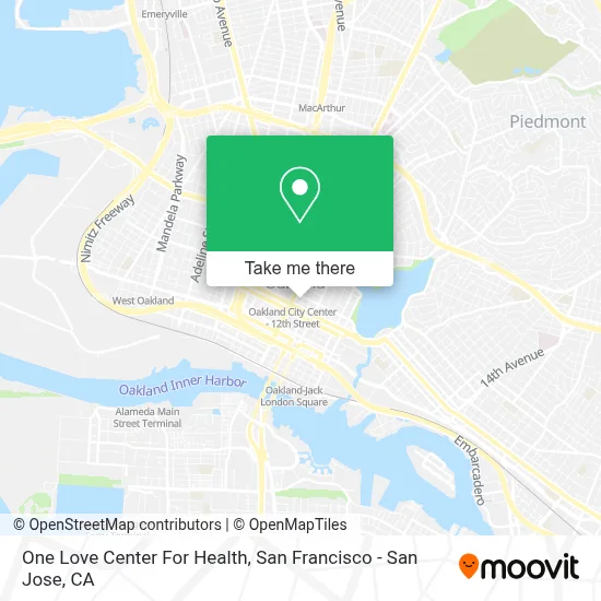 One Love Center For Health map
