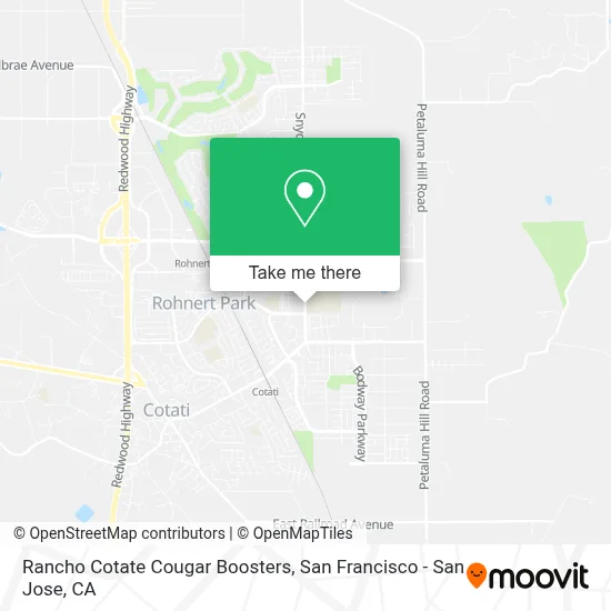 Rancho Cotate Cougar Boosters map