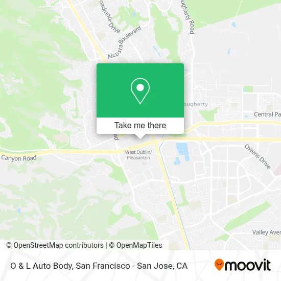 O & L Auto Body map
