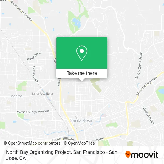 North Bay Organizing Project map