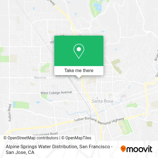 Alpine Springs Water Distribution map
