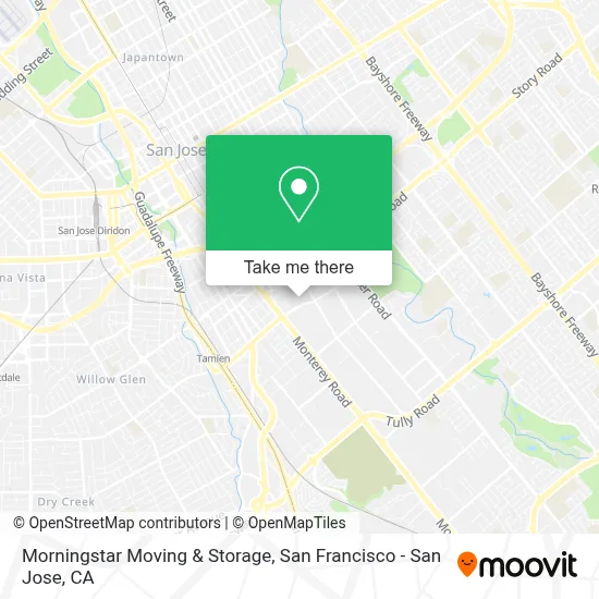Morningstar Moving & Storage map