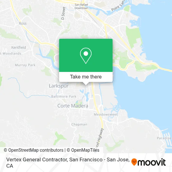 Vertex General Contractor map