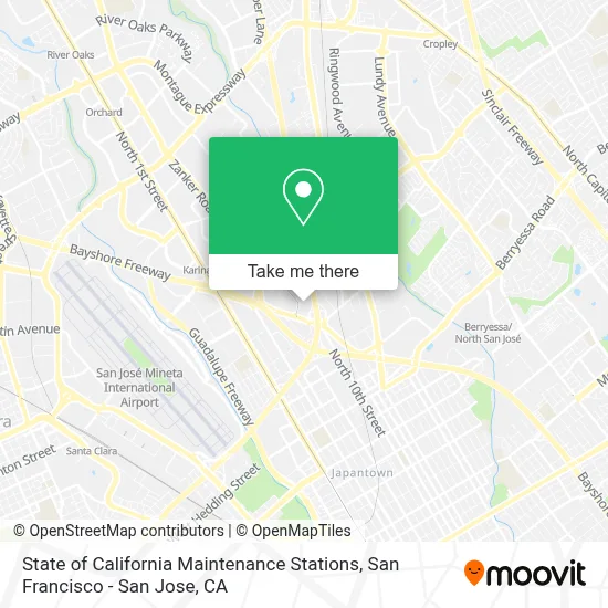 State of California Maintenance Stations map