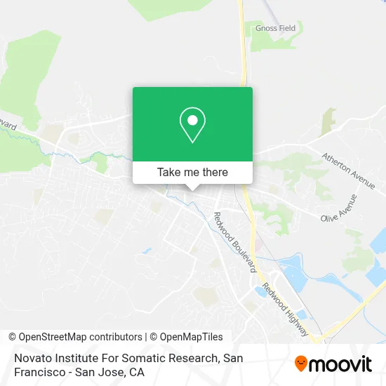 Novato Institute For Somatic Research map