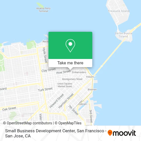 Small Business Development Center map