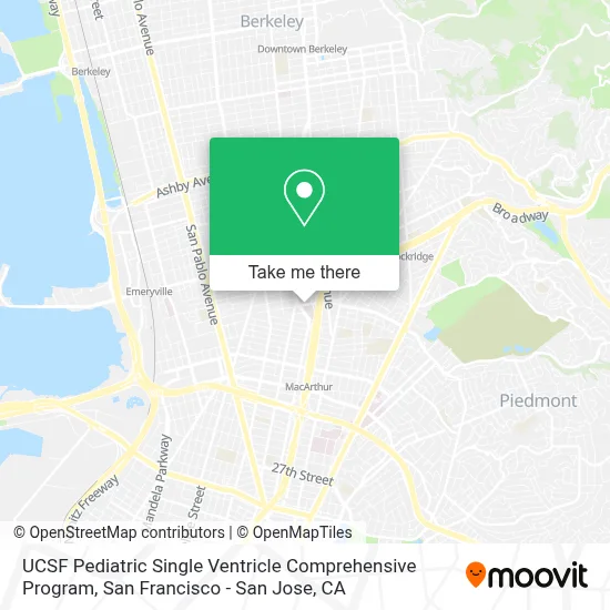 UCSF Pediatric Single Ventricle Comprehensive Program map