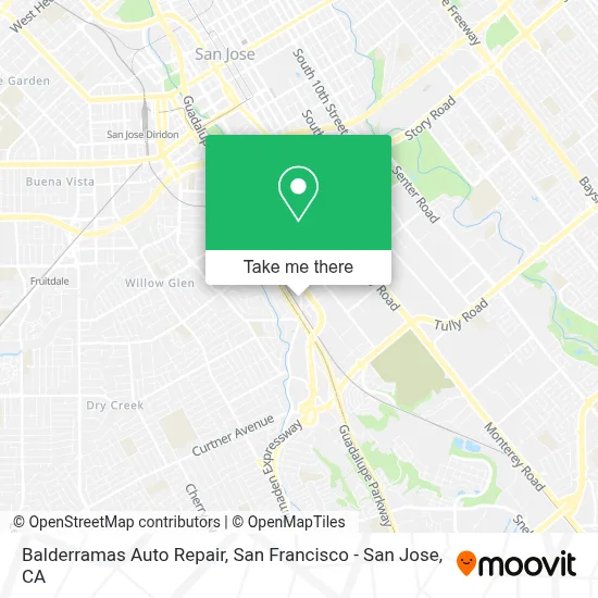 Balderramas Auto Repair map