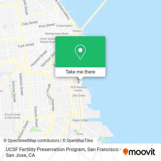 UCSF Fertility Preservation Program map