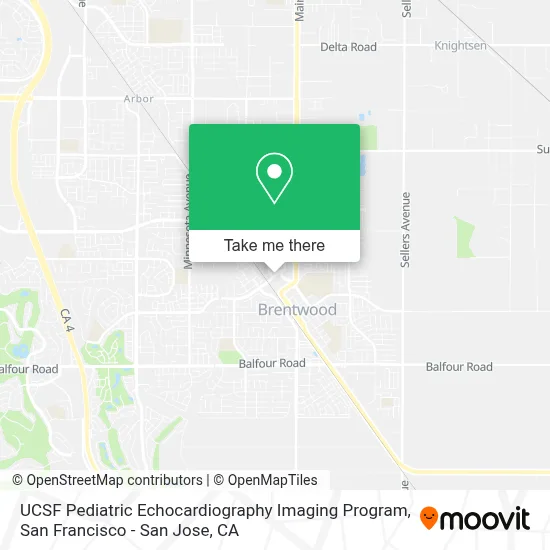 UCSF Pediatric Echocardiography Imaging Program map
