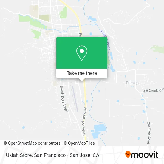 Ukiah Store map