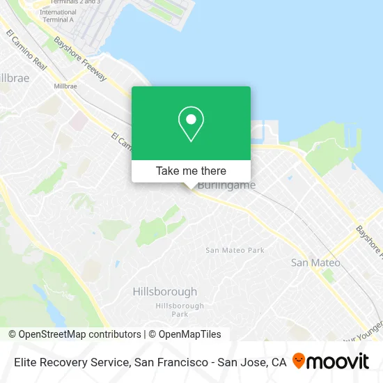 Elite Recovery Service map