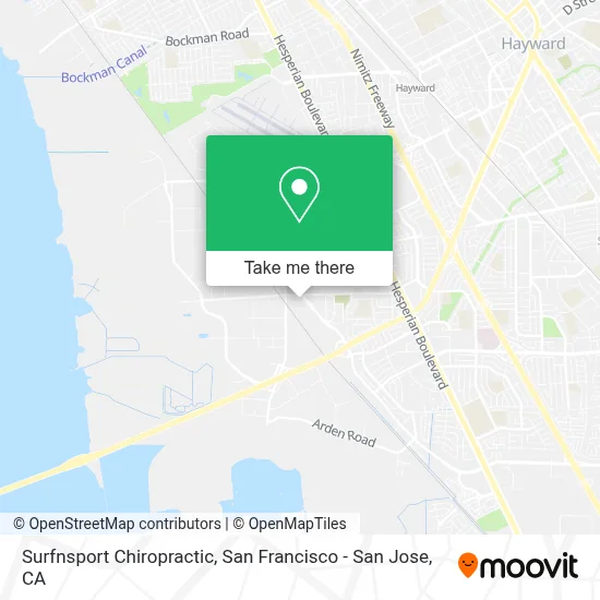 Surfnsport Chiropractic map