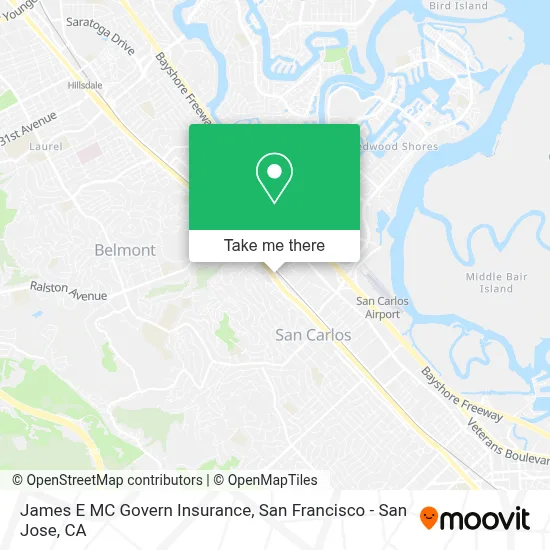 James E MC Govern Insurance map