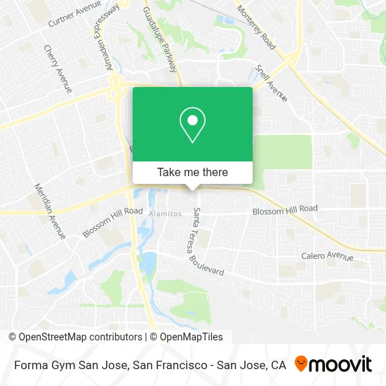Forma Gym San Jose map